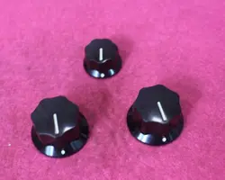 AGED BAKELITE KNOBS FOR FENDER JAZZ BASS - SCREW IN
