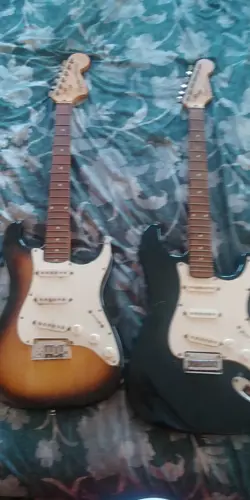 2 FENDER SQUIER 1 BULLET 1 STANDARD  ELECTRIC GUITARS