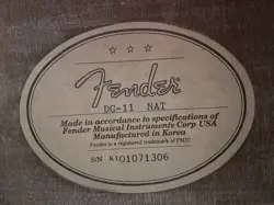 FENDER DG-11