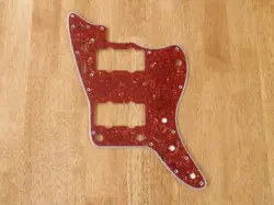 PICKGUARD RED TORTOISE SHELL 4 PLY FOR FENDER JAZZMASTER