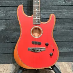 FENDER AMERICAN ACOUSTASONIC STRATOCASTER USA ACOUSTIC ELECTRIC GUITAR - RED