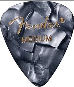 FENDER 351 PREMIUM CELLULOID GUITAR PICKS - MEDIUM, BLACK MOTO 12-PACK 