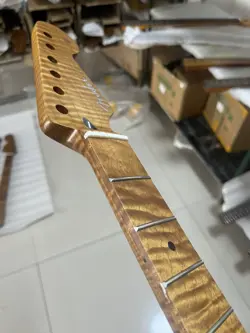 AAAA 22 FRETS ROASTED FLAME MAPLE ELECTRIC GUITAR NECK FENDER STRAT PART HANDLE