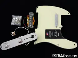 USA FENDER ULTRA TELE LOADED PICKGUARD, NOISELESS S-1 TELECASTER MINT GREEN.