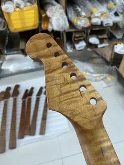 FLOYD NUT ROSEWOOD HANDLE 22FRETS ROASTED FLAME MAPLE GUITAR NECK FENDER STRAT