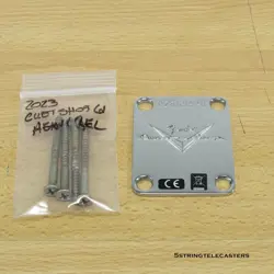 FENDER CUSTOM SHOP 61 HEAVY RELIC STRATOCASTER NECK PLATE CHROME STRAT TELE