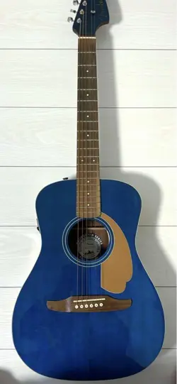 FENDER MALIBU PLAYER ACOUSTIC GUITAR SKY BLUE WITH SOFT CASE - NEW