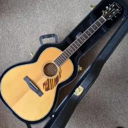 FENDER PARAMOUNT PS-220E PARLOR GUITAR WITH HARD CASE & FISHMAN PICKUP
