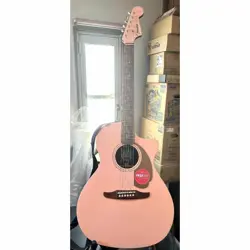 FENDER FSR NEWPORTER PLAYER ELECTRIC ACOUSTIC GUITAR - SHELL PINK - USED
