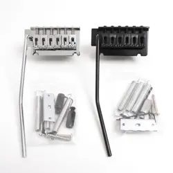 GUITAR TREMOLO BRIDGE FOR FENDER STRAT SQUIER, BLACK & CHROME