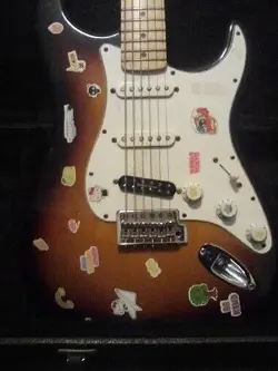 FENDER STANDARD STRATOCASTER ELECTRIC GUITAR SUNBURST WITH A MAPLE FRETBOARD