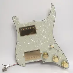 FOR FENDER PREWIRED LOADED STRAT PICKGUARD WITH HH AINICO 5 HUMBUCKER PICKUPS