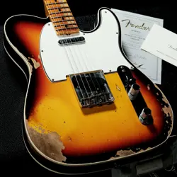 USED  FENDER    1965 TELECASTER CUSTOM MAPLE CAP HEAVY RELIC FADED 3CS