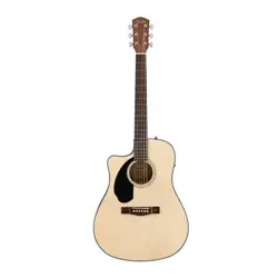 FENDER CD-60SCE DREADNOUGHT CUTAWAY ACOUSTIC ELECTRIC GUITAR, WITH 2-YEAR WAR...