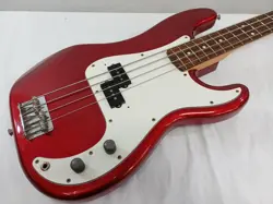 FENDER PRECISION BASS, RED BODY, MADE IN JAPAN, STANDARD MODEL, USED