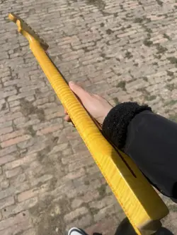 22FRETS ELECTRIC GUITAR NECK YELLOW FLAME MAPLE FENDER STRAT REPLACEMENT HANDLE