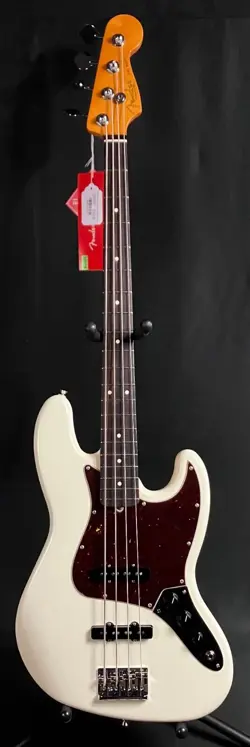 FENDER AMERICAN PROFESSIONAL II JAZZ BASS 4-STRING BASS GUITAR OLYMPIC WHITE