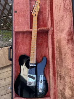 FENDER JAPAN TL314-55 TX TELECASTER TYPE BLACK ELECTRIC GUITAR USED FROM JAPAN