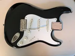 LOADED FENDER SQUIER CLASSIC VIBE 50S STRATOCASTER BODY W/ PICKUPS/BRIDGE-BLACK