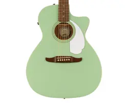 OPEN BOX FENDER NEWPORTER PLAYER A/E GUITAR - SURF GREEN W/ WALNUT FB