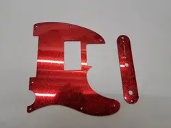 RED GLITTER HUMBUCKING PICKGUARD  CONTROL PLATE SET FITS FENDER TELE TELECASTER