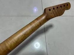 LEFT HAND 22 FRET ROASTED FLAME MAPLE ELECTRIC GUITAR NECK FOR DIY FENDER TELE