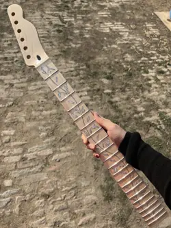 22FRETS NATURAL COLOR MAPLE ELECTRIC GUITAR NECK, FLORAL INLAY GLOSS FENDER TELE