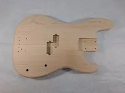UNFINISHED MAPLE P BASS GUITAR BODY - FITS FENDER NECKS J2058