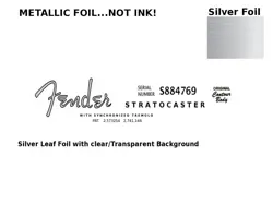 FENDER STRATOCASTER GUITAR DECAL FOIL WATERSLIDE HEADSTOCK RESTORATION LOGO 1S