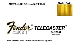 FENDER TELECASTER GUITAR DECAL FOIL WATERSLIDE HEADSTOCK RESTORATION  36G