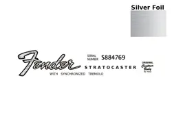 FENDER STRATOCASTER GUITAR DECAL FOIL WATERSLIDE HEADSTOCK RESTORATION LOGO 27S