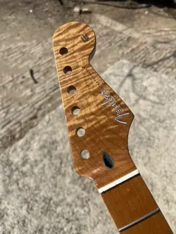 STAINLESS STEEL FRETS 22FRETS GUITAR NECK ROASTED FLAME MAPLE FENDER START PART