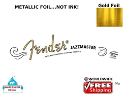 FENDER JAZZMASTER GUITAR DECAL FOIL WATERSLIDE HEADSTOCK RESTORATION 66G