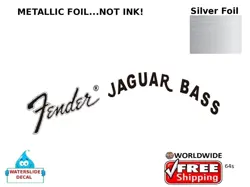 FENDER JAGUAR BASS GUITAR DECAL FOIL WATERSLIDE HEADSTOCK RESTORATION 64S