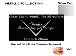FENDER CUSTOM SHOP GUITAR DECAL FOIL WATERSLIDE HEADSTOCK RESTORATION 56S