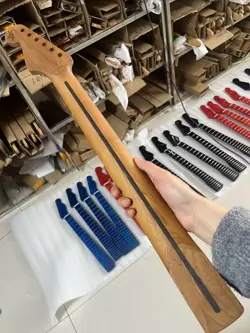 STAINLESS STEEL 21FRETS ELECTRIC GUITAR NECK ROASTED MAPLE FENDER STRAT REPLACE