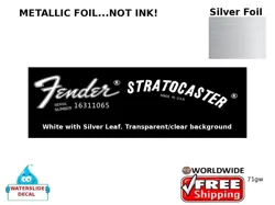 FENDER STRATOCASTER GUITAR DECAL FOIL WATERSLIDE HEADSTOCK RESTORATION 71SW