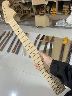 LARGE HEADSTOCK 22FRETS  ELECTRIC GUITAR NECK MAPLE HANDLE FENDER STRAT REPLACE