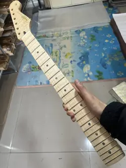 STAINLESS STEEL FRETS 22FRETS GUITAR NECK FLAME MAPLE FENDER START PART HANDLE