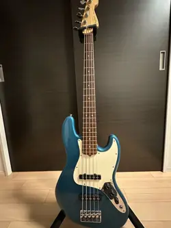ELECTRIC BASS GUITAR FENDER USA AMERICAN STANDARD JAZZ V BLUE MADE IN 2000