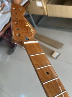 ROUND STAINLESS STEEL 22FRETS ROASTED MAPLE ELECTRIC GUITAR NECK FENDER STYLE