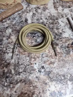 VINTAGE FENDER DELUXE TWEED  ELECTRIC GUITAR CABLE, STRAIGHT TO STRAIGHT 10' FT