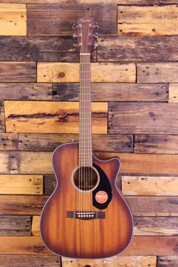 FENDER CC-60SCE ALL-MAHOGANY LIMITED-EDITION ACOUSTIC-ELECTRIC GUITAR DAMAGED