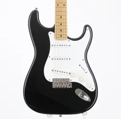 FENDER JAPAN ST57-US BLACK ELECTRIC GUITAR USED GOOD CONDITION F/S FROM JAPAN