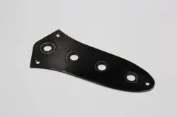 1976 VINTAGE FENDER JAZZ BASS CONTROL PLATE CHROME PAINTED TO BLACK 1970S USA