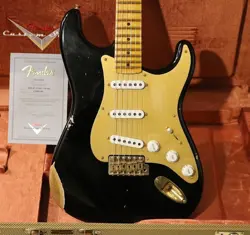 FENDER CUSTOM SHOP 1955 BONE TONE STRATOCASTER RELIC BLACK 2023 *OK704