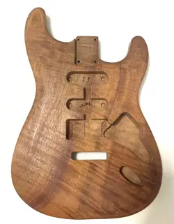 HANDMADE CUSTOM GUITAR BODY ONE PIECE FLAME GOLDEN CAMPHOR WOOD FOR FENDER STRAT