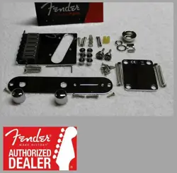 FENDER AMERICAN TELECASTER CHROME HARDWARE SET MODERN 6SADDLE BRIDGE USA TELE