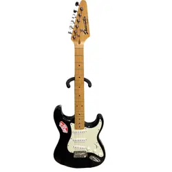 STRAT BLACK/WHITE 6STRING
