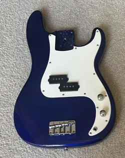 2005 SQUIER BY FENDER LOADED PRECISION P BASS BODY W/USA UPGRADED ELECTRONICS